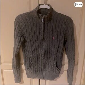 Cotton Ralph Lauren Polo zip up XS grey sweater